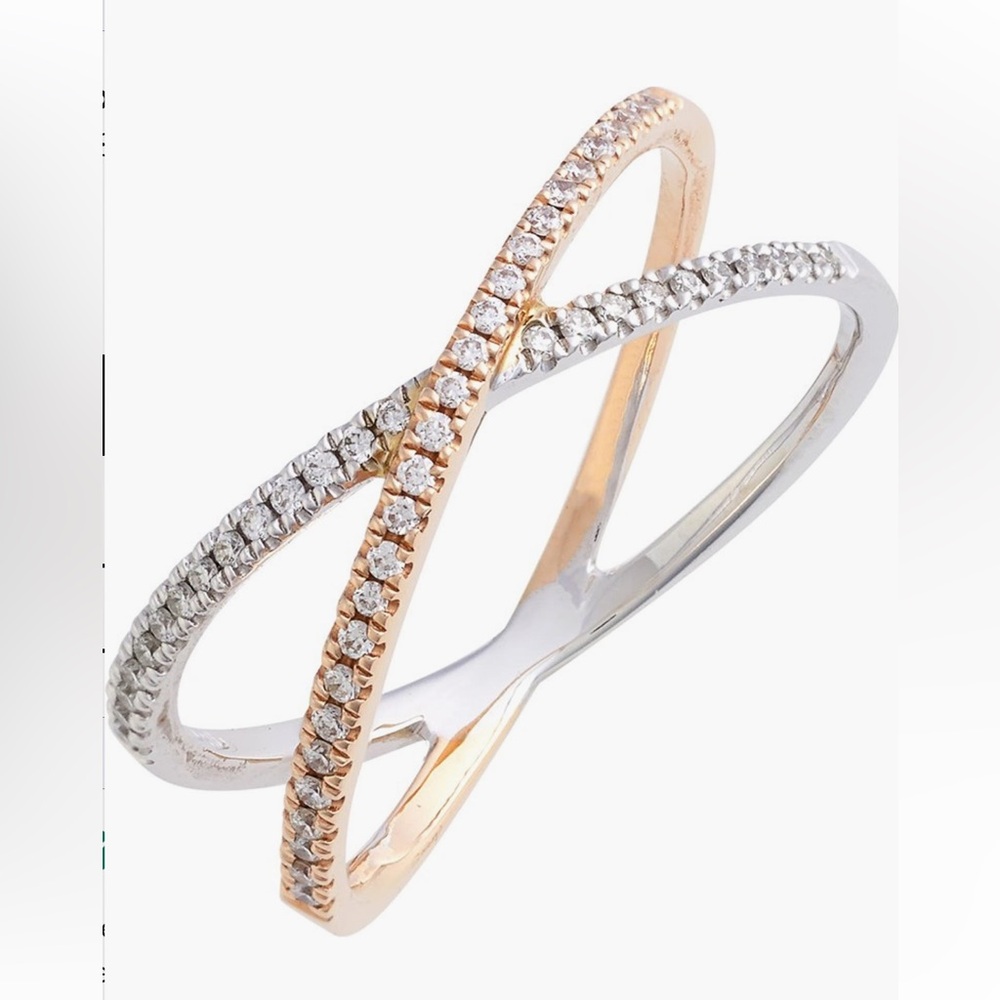 Bon Levy Stackable Crossover Ring, Size 4 - image 2